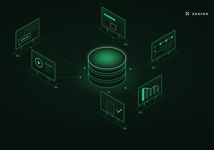 Odoo as the data bucket, surfaces around it